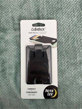 CashBack Black Phone Wallet - Stick-On Card Holder